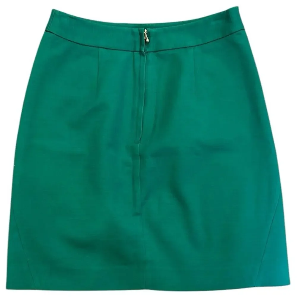 KATE SPADE Womens's Mini Skirt Size 2 Green Bossgirl Corpcore Career Office